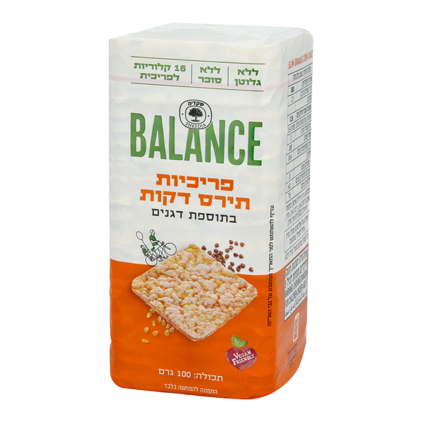 פריכיות תירס דגנים 100גר