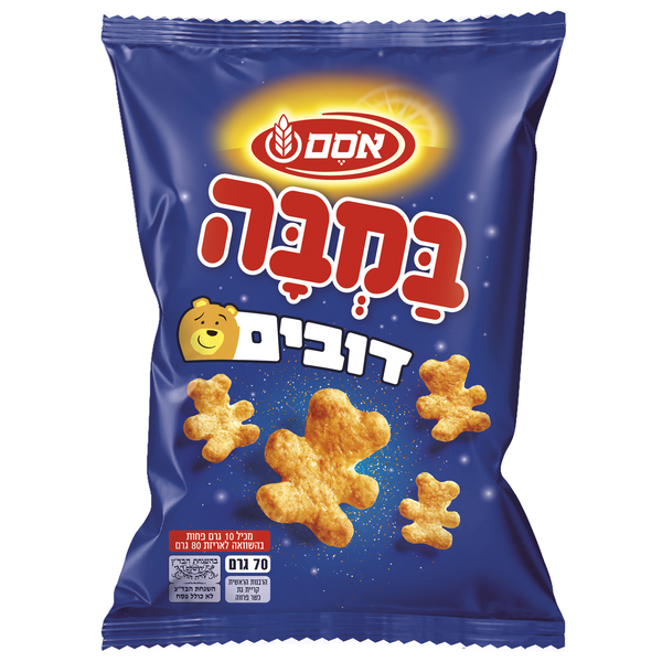 במבה דובים אסם (70 גרם) - מידע תזונתי