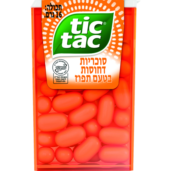 סוכריות תפוז 16 ג' טיק טק