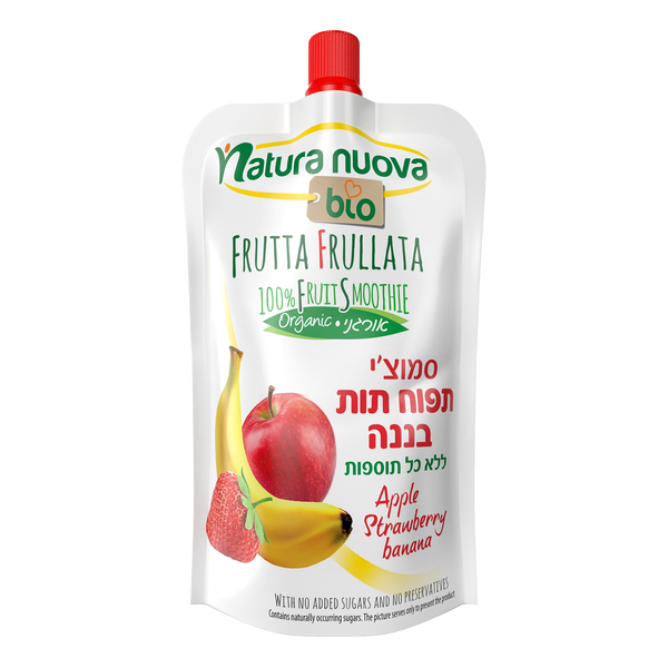 נטורה נובה סמוזי תפוח בננה תות 100 מ"ל