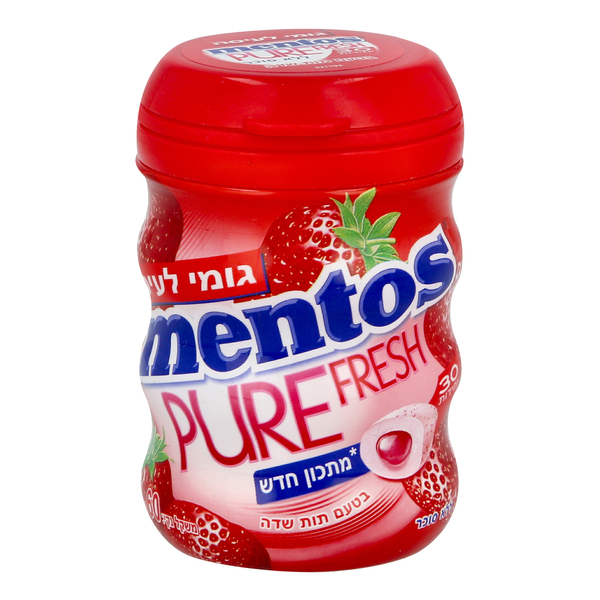מסטיק מנטוס פיור פרש בטעם תות ללס 60 גר - מידע תזונתי