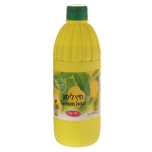 מיץ לימון מלימונים טריים 500 מ"ל - מידע תזונתי