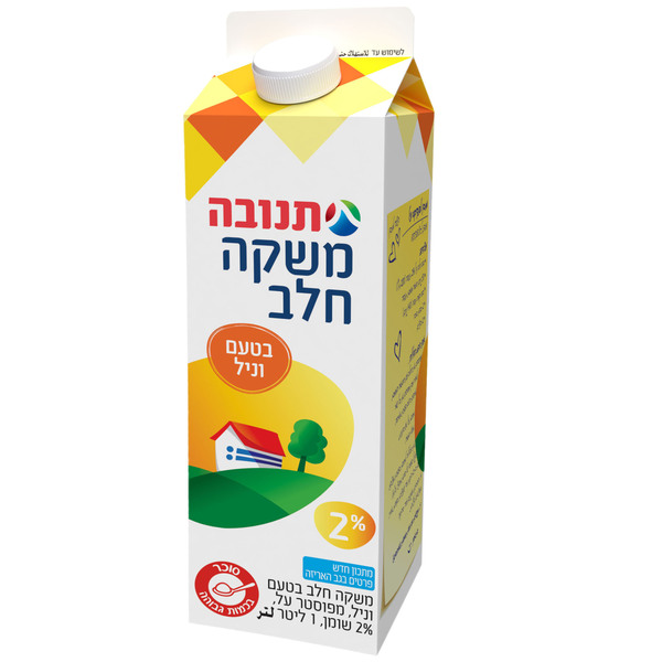 חלב על הבוקר}תנובה{1ל 2% שומן