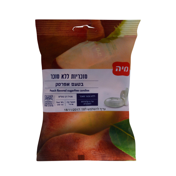 סוכ.ללא סוכר אפרסק 80 גר
