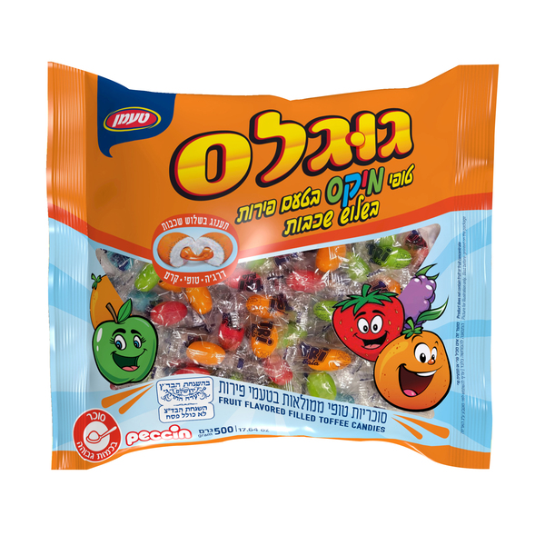 טופי 3 שכבות טעם פירות