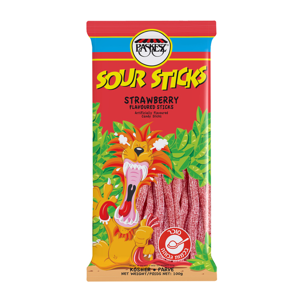 סאוור סטיקס Sour Sticks בטעם תות שדה