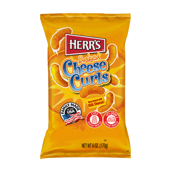 חטיף תירס בטעם גבינת צדר 170 גרם HERRS
