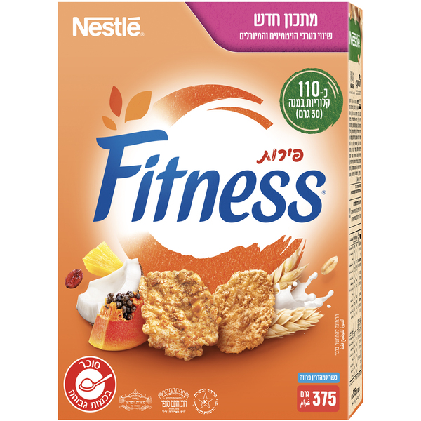 דגני בוקר פיטנס עם פירות 375 גרם