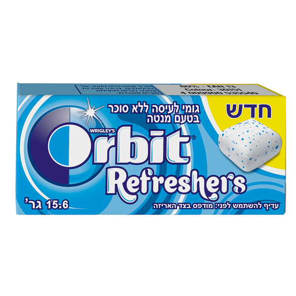 אורביט רפרשרס פפרמינט אריזה אישית 15 גרם - מידע תזונתי