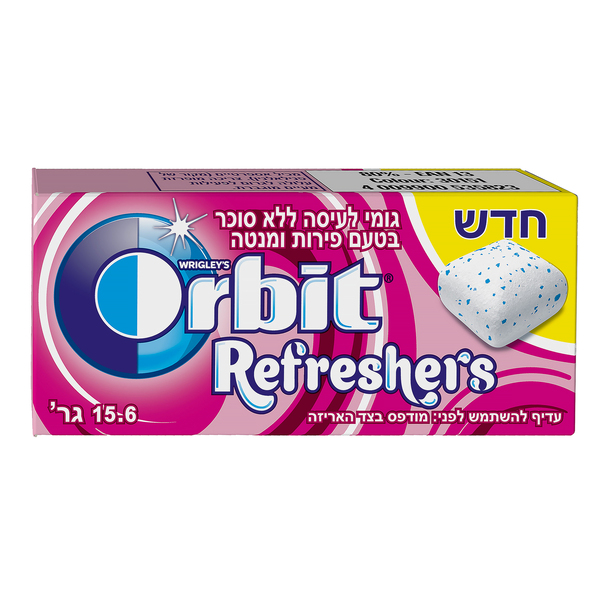 אורביט רפרשרס באבלמינט אריזה אישית 15 גר - מידע תזונתי