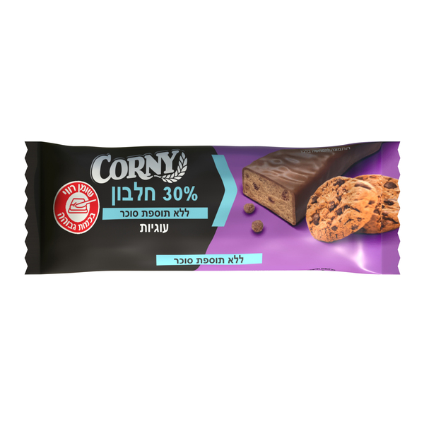 חטיף  קורני חלבון עוגיות 50 גרם - מידע תזונתי
