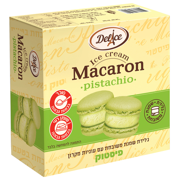 גלידת שמנת משובחת MACARON דליס פיסטוק 24 - מידע תזונתי