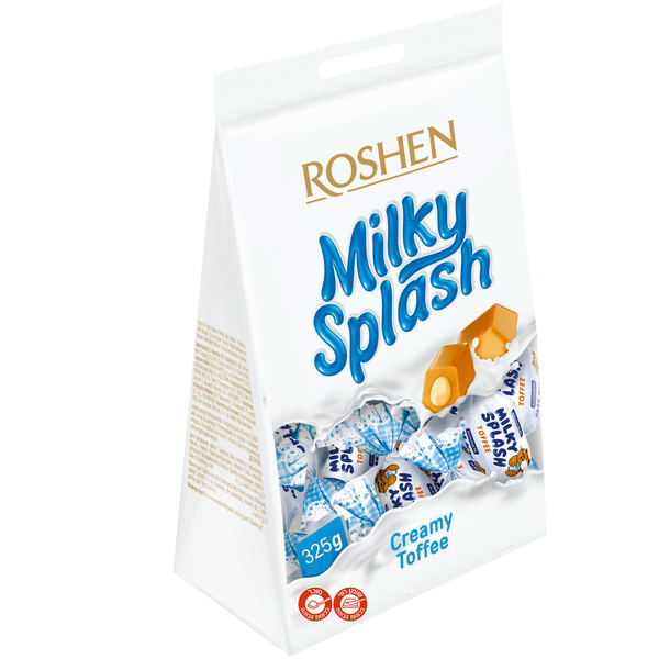 סוכריות טופי כוס חלב 325 גרם MILKY SPLAS - מידע תזונתי