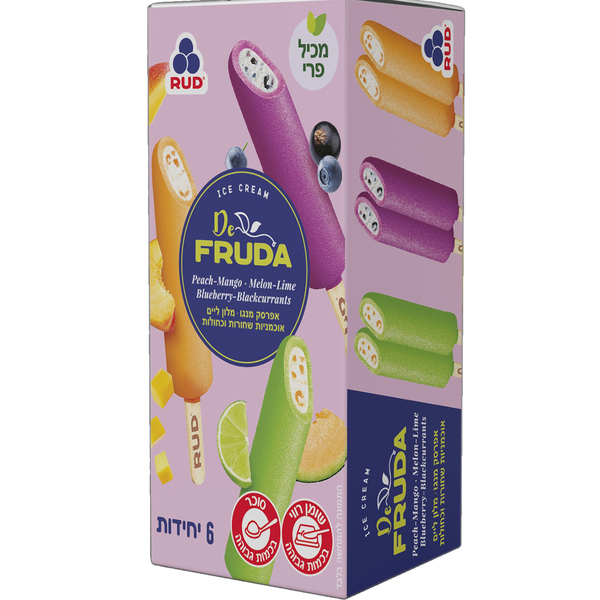 מאגדת דה פרודה שלגון שרבט גלידת שמנת בטעמים - 6 יחידות