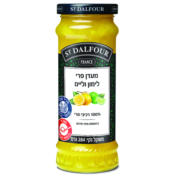 מעדן פרי לימון וליים 284 גרם - מידע תזונתי