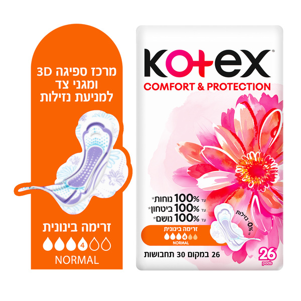 תחבושות אולטרה נורמל כנפיים 28 יח' קוטקס