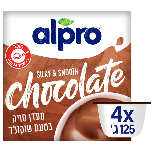 אלפרו מעדן סויה בטעם שוקו 125 גר * 4 יח