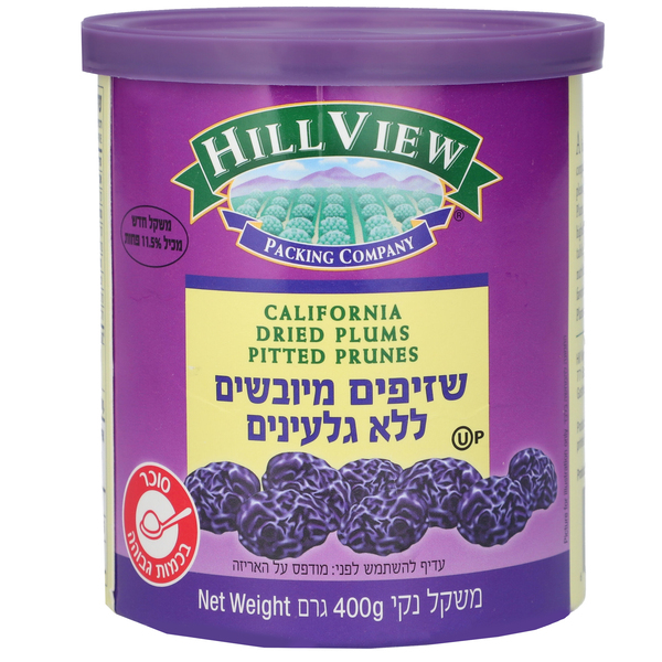 היל ויו שזיפים מיובשים מגולענים 567 גרם
