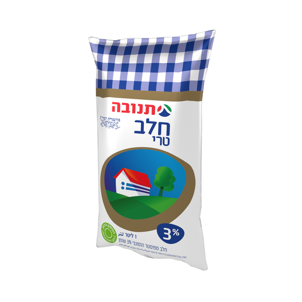 חלב שתייה תנובה בד"צ בשקית 1 ליטר