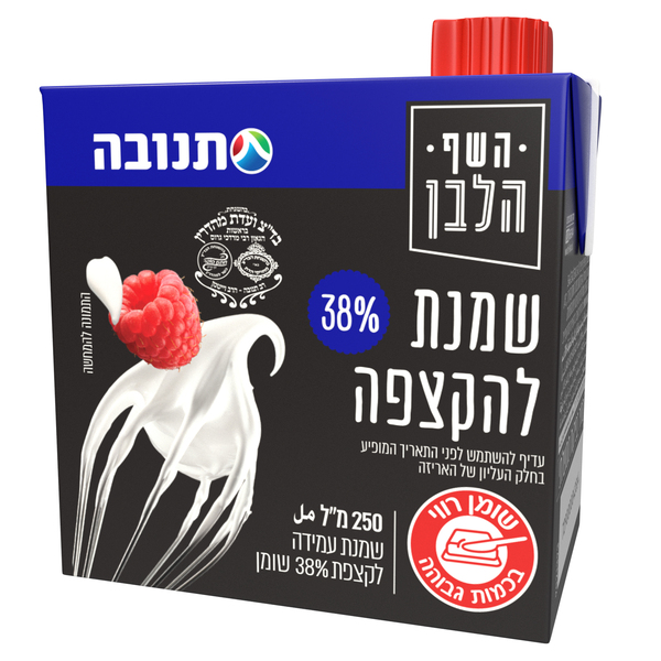 שמנת מתוקה להקצפה 38% 250 מ"ל תנובה