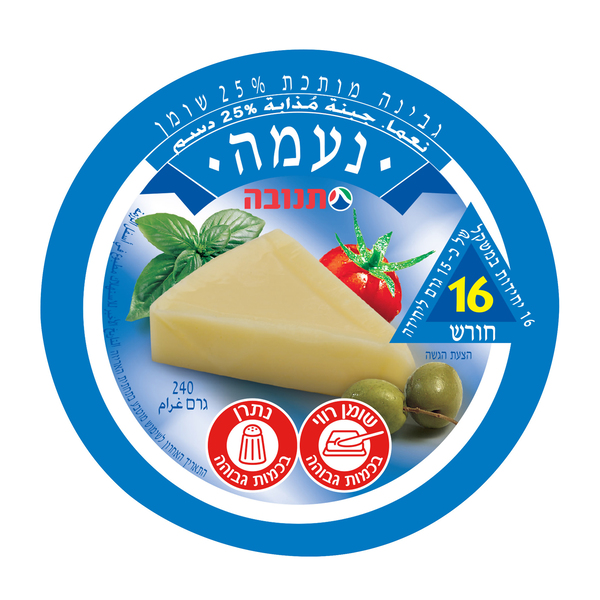 נעמה גבינה מותכת 25% שומן - 16 יחידות