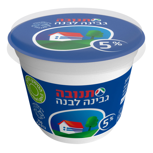 גבינה לבנה 5% תנובה 250 גרם מהדרין