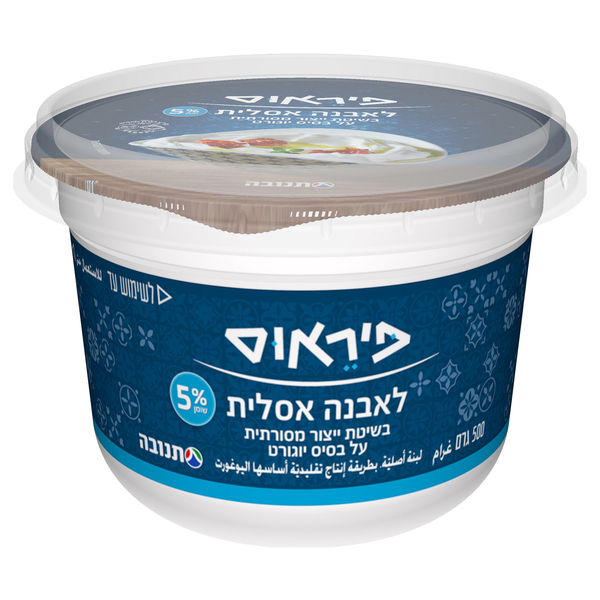 לבנה 5% אסלית על בסיס יוגורט 500 גרם.