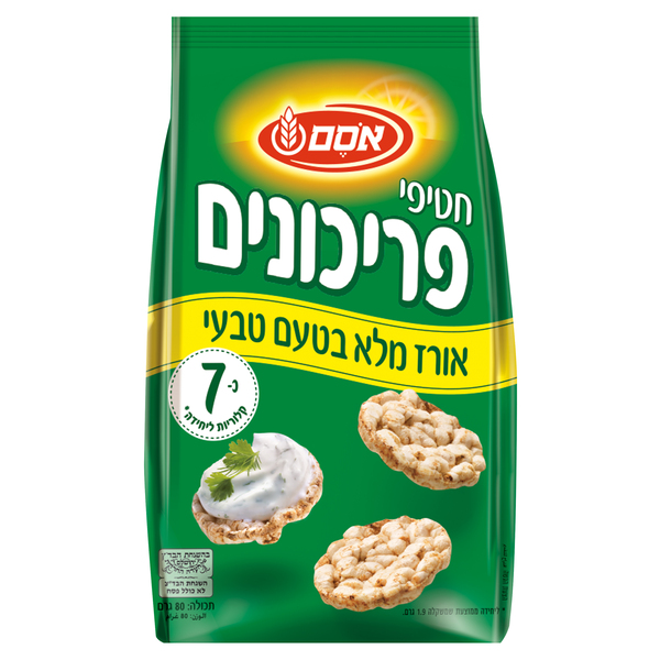 אוסם - חטיפי פריכונים מאורז מלא קלוי 80 גרם