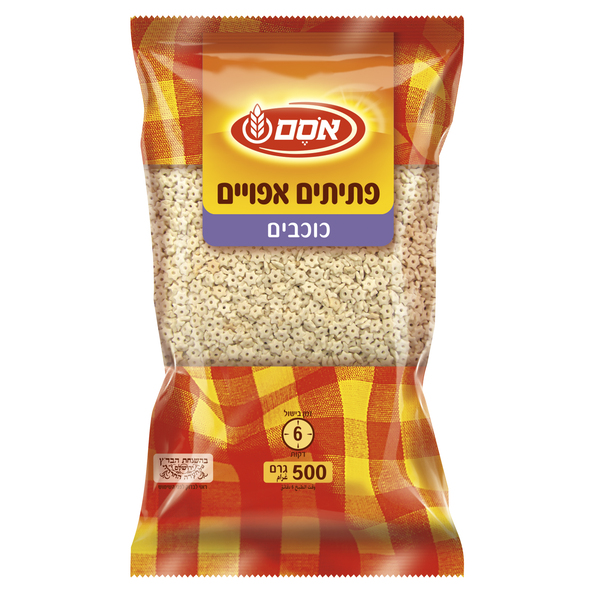 אסם פתיתים אפויים כוכבים 12*500גרם