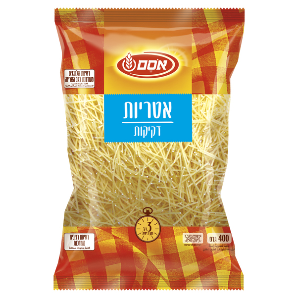 אסם אטריות דקיקות 12*400גרם