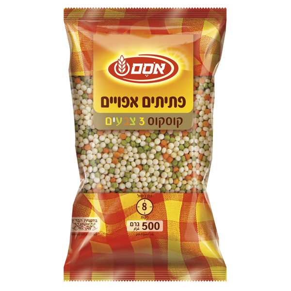 פתיתים אפויים קוסקוס צבעוני אסם 500 גר'