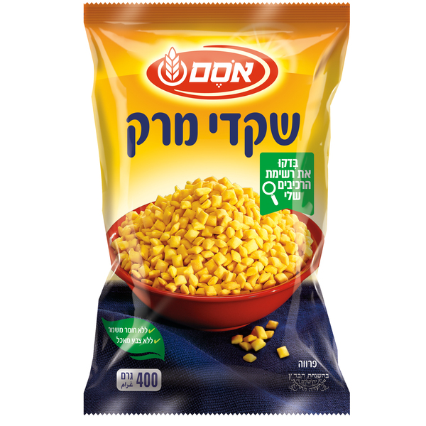 שקדי מרק רכיבים טבעיים בשקית 400 ג' אסם