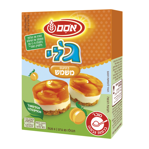 אסם ג'לי משמש צבעים טבעיים 85גרם - מידע תזונתי