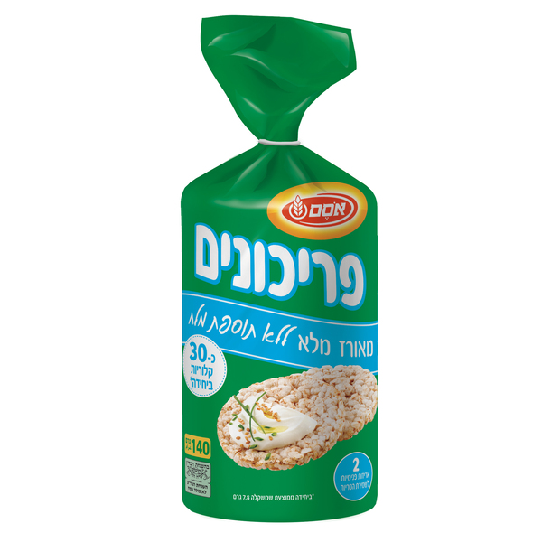 אוסם - פירכונים מאורז מלא ללא מלח 140 גרם