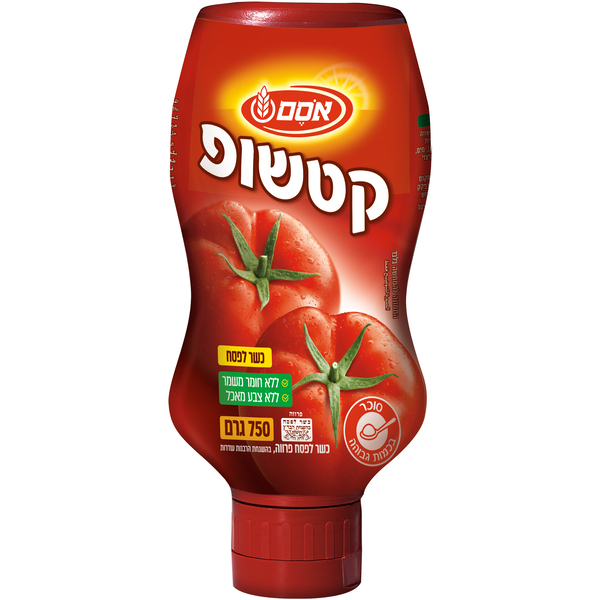 אסם קטשופ בקבוק לחיץ 9*750גרם-חדש