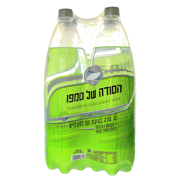 רביעיית מי סודה ליים טמפו 1.5 ליטר