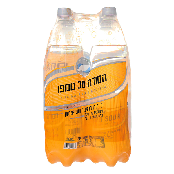 רביעיית מי סודה נגיעות אפרסק טמפו 1.5 ליטר