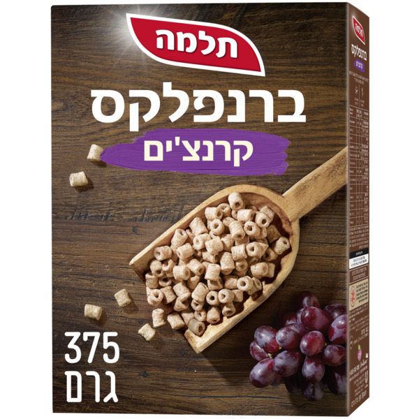 ברנפלקס קרנצ'ים תלמה לל"ס 375 גרם בד"צ