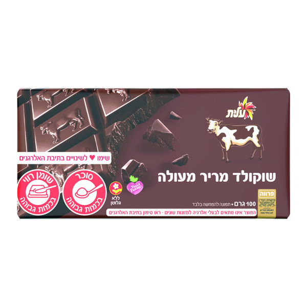 שוקולד מריר פרה 100 גרם. - מידע תזונתי