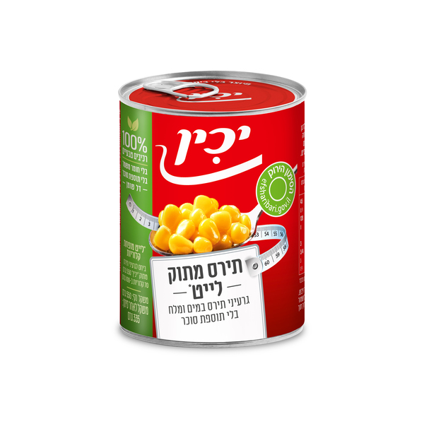 גרעיני תירס מתוק ללא תוספת סוכר לייט יכין