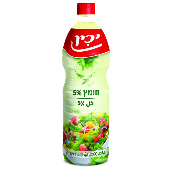 חומץ 5% 1 ל יכין כשר לפסח