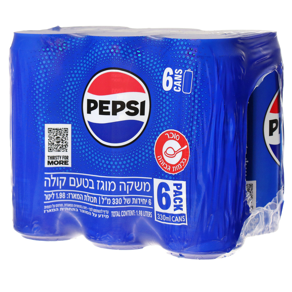 פפסי פחית צרה שישייה 330X6 מ"ל