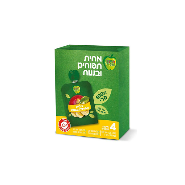 מארז מחית תפוחים ובננות סידר הגליל 4 יחי - מידע תזונתי