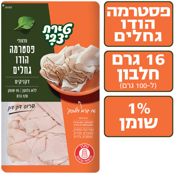 דקניקים סלסולי פסטרמה הודו על גחלים 120 ג' טירת צבי