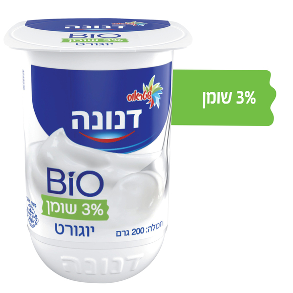 דנונה ביו יוגורט טבעי 3% 200 ג'