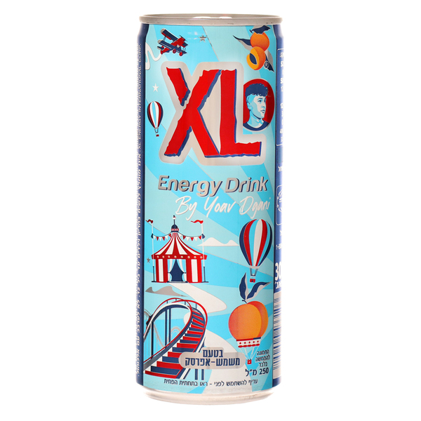 משקה אנרגיה בטעם אפרסק משמש 250 מ"ל XL