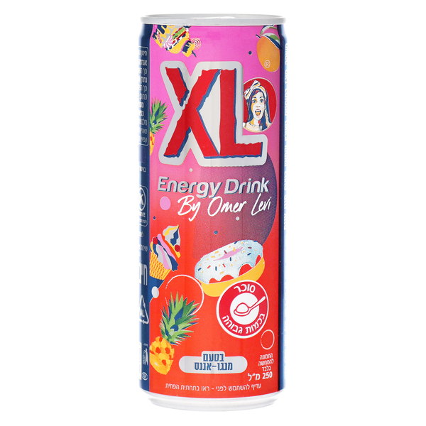 משקה אנרגיה בטעם מנגו אננס 250 מ"ל XL