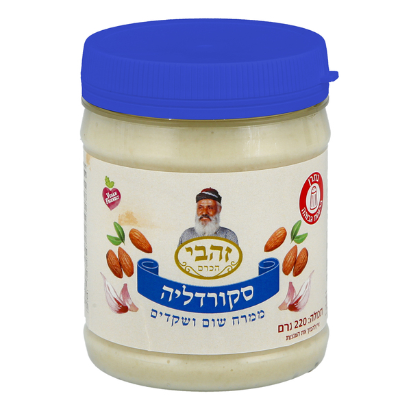 סקורדיליה ממרח שום שקדים 220 גרם זהבי
