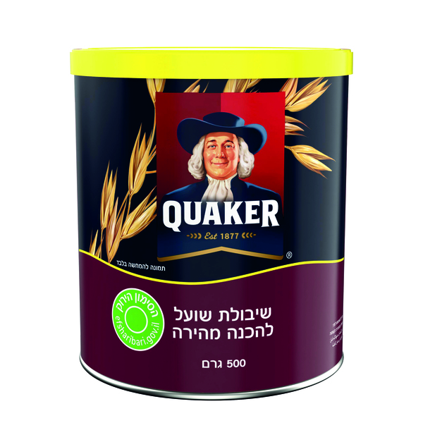 קוואקר שיבולת שועל פחית 500 גר 24 יח