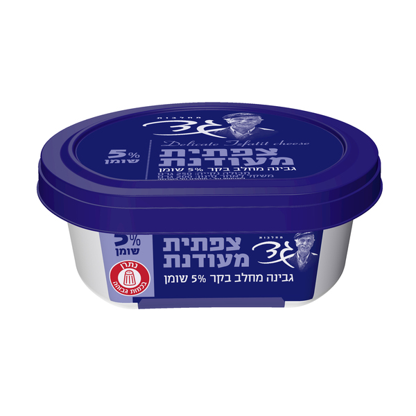 גבינה צפתית מעודנת במלח ים 5% 200 ג' גד